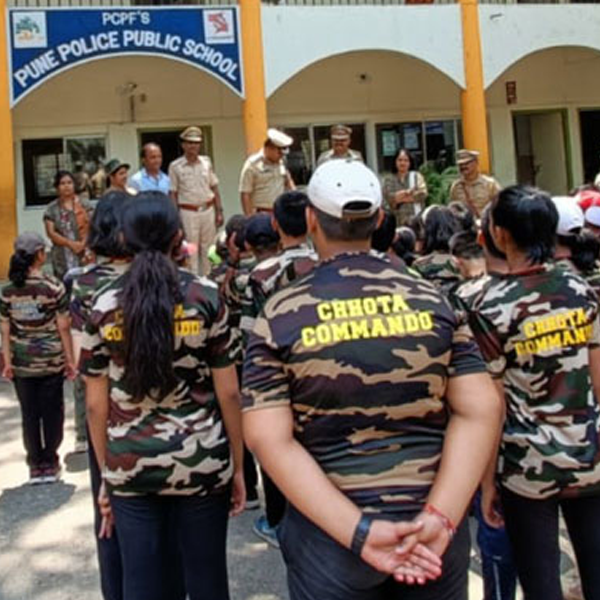 Chhota Commando training at school